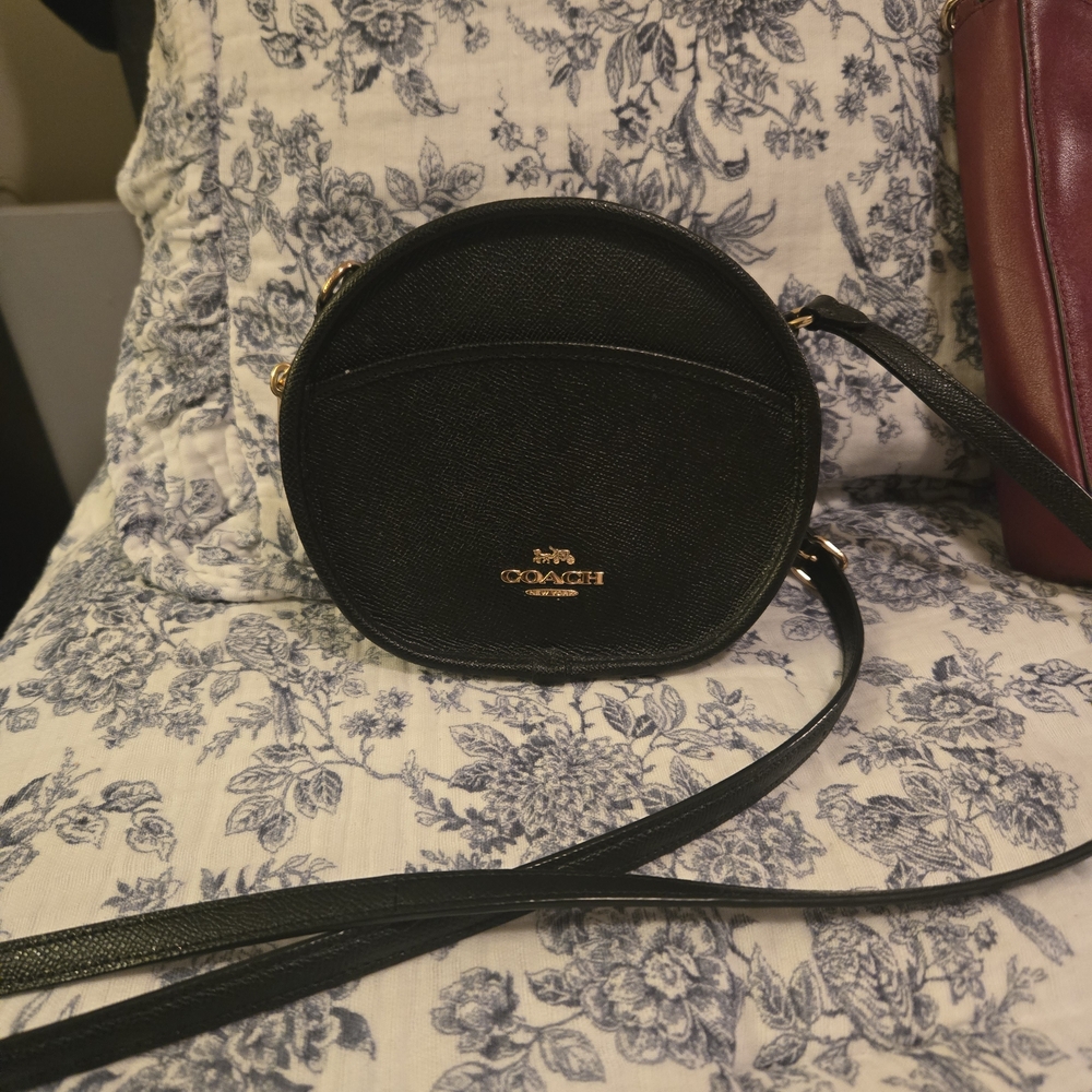 Coach Black Round Crossbody Bag